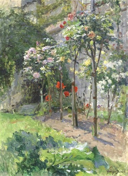 Garden With Roses by Georges Jules Ernest Binet