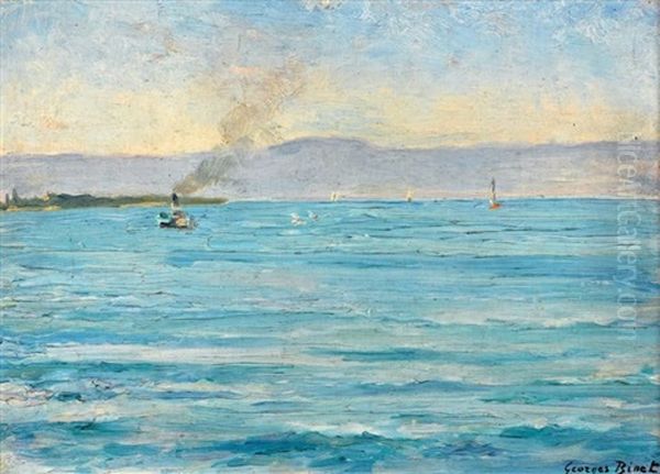 Marine Oil Painting by Georges Jules Ernest Binet