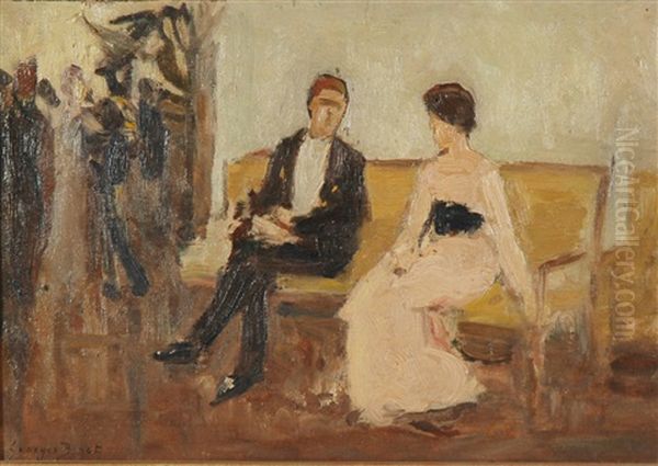 Conversazione Oil Painting by Georges Jules Ernest Binet