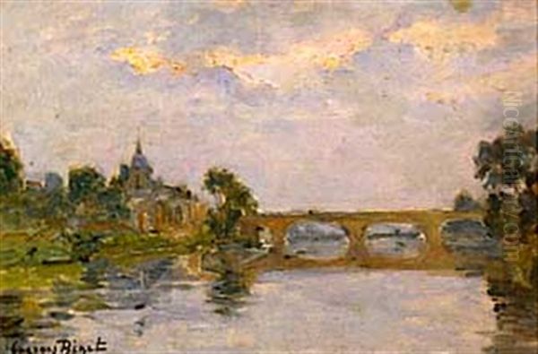 Pont De L'arche Oil Painting by Georges Jules Ernest Binet