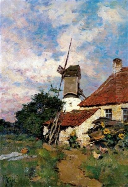 Le Moulin Oil Painting by Frans Binje