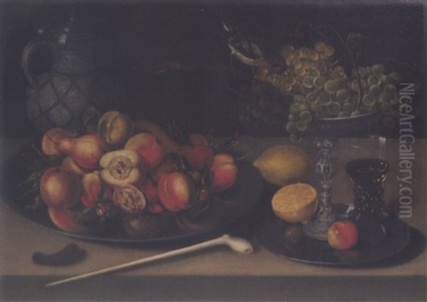 Nature Morte Aux Fruits Oil Painting by Pieter Binoit