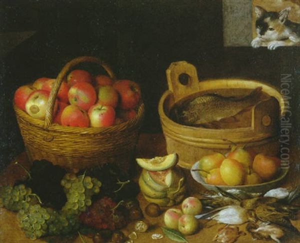 Nature Morte Aux Fruits Oil Painting by Pieter Binoit