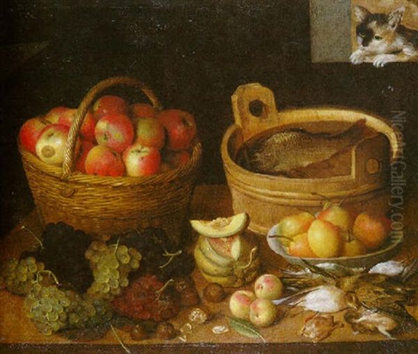 Nature Morte Aux Fruits Oil Painting by Pieter Binoit