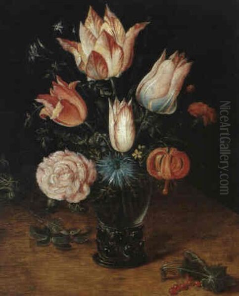 Blumenstilleben Oil Painting by Pieter Binoit