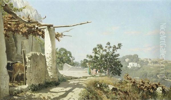 Capri Oil Painting by Edward Binyon