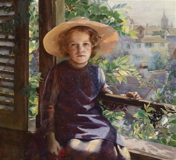 Madchen Am Balkon by Marie-Louise Bion