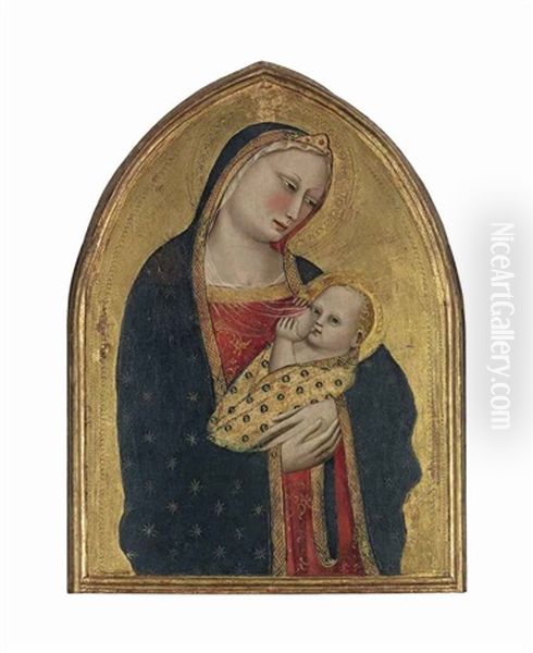 The Madonna Lactans Oil Painting by Giovanni del Biondo