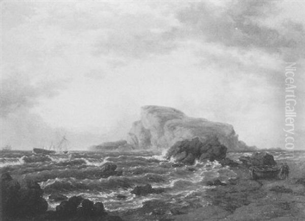 The Hulk Off The Coast Oil Painting by Thomas Birch