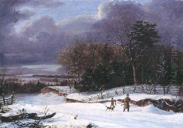 Returning From The Hunt Oil Painting by Thomas Birch