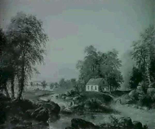 Ideal Landscape Oil Painting by Thomas Birch