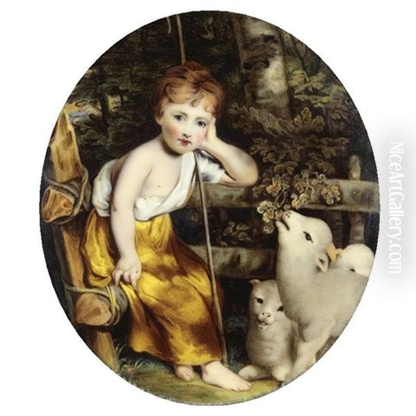 The Young Shepherdess Oil Painting by William Russell Birch