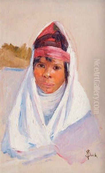 Femme De Bou Saada Oil Painting by Alphonse Birck