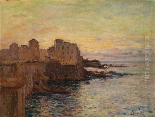 La Pointe Pescade A Alger Oil Painting by Alphonse Birck