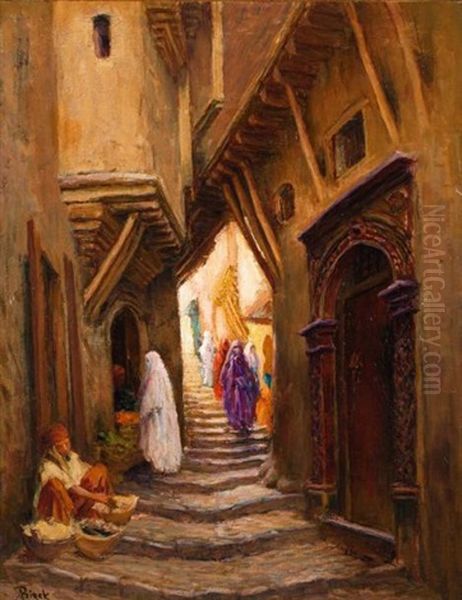 Ruelle Dans La Casbah D'alger Oil Painting by Alphonse Birck