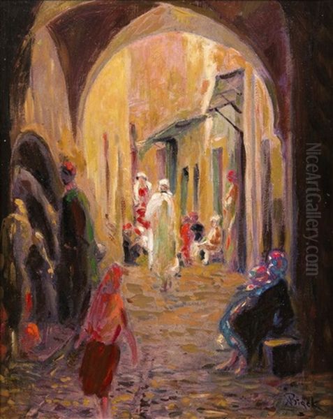 Ruelle Dans La Casbah Oil Painting by Alphonse Birck