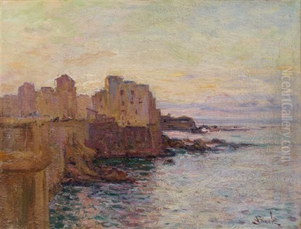 La Pointe Pescade A Alger Oil Painting by Alphonse Birck