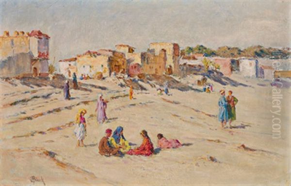 Orientalische Strassenszene Oil Painting by Alphonse Birck