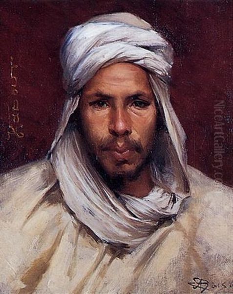 Portrait De Kadour Oil Painting by Alphonse Birck