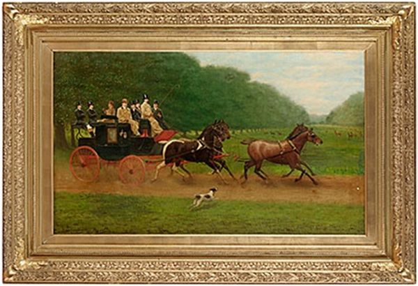 Captain King's Coach Oil Painting by John Alexander Harington Bird