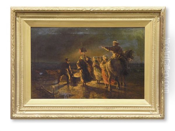 The Beacon Oil Painting by Samuel C. Bird