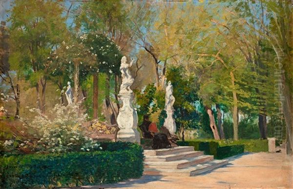 Parkmotiv Fran Sevilla Oil Painting by Hugo Birger