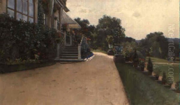 Motiv Fran Ekebacken Oil Painting by Hugo Birger