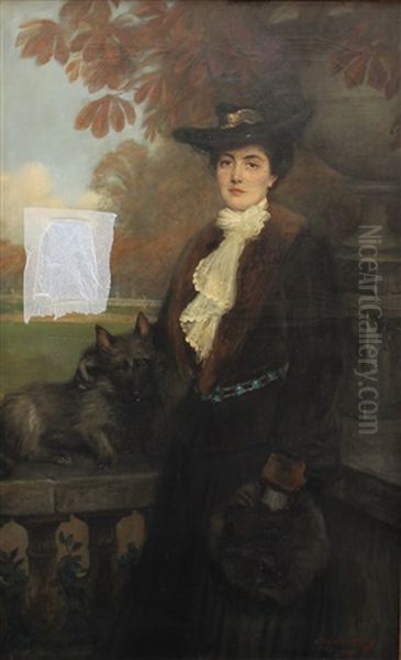 Portrait Of A Lady by Oswald (Sir) Birley