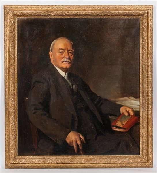 Portrait Of A Seated Gentleman by Oswald (Sir) Birley