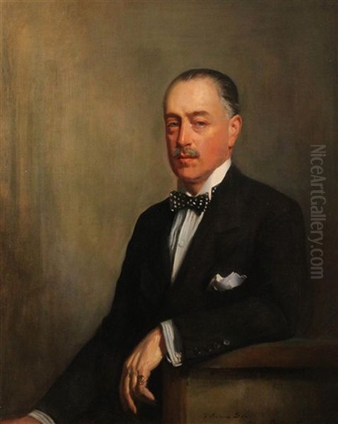 Portrait Of Count Antoine Sala Oil Painting by Oswald (Sir) Birley