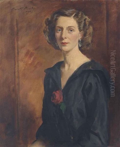 Portrait Of An Elegant Lady by Oswald (Sir) Birley