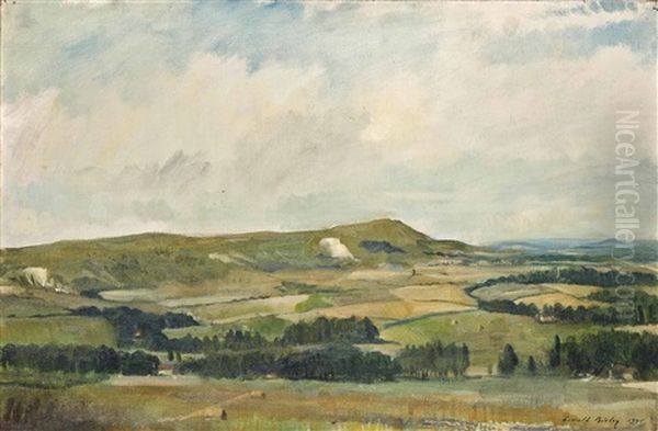 The Sussex Downs Oil Painting by Oswald (Sir) Birley