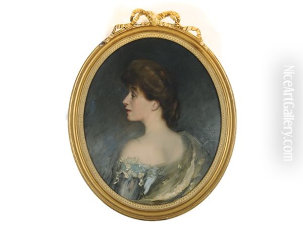 Portrait Of Mrs Alex. Cowan by Oswald (Sir) Birley