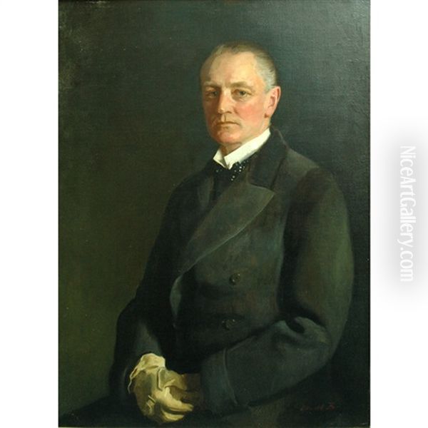 Portrait Of James Abercrombie Burden by Oswald (Sir) Birley