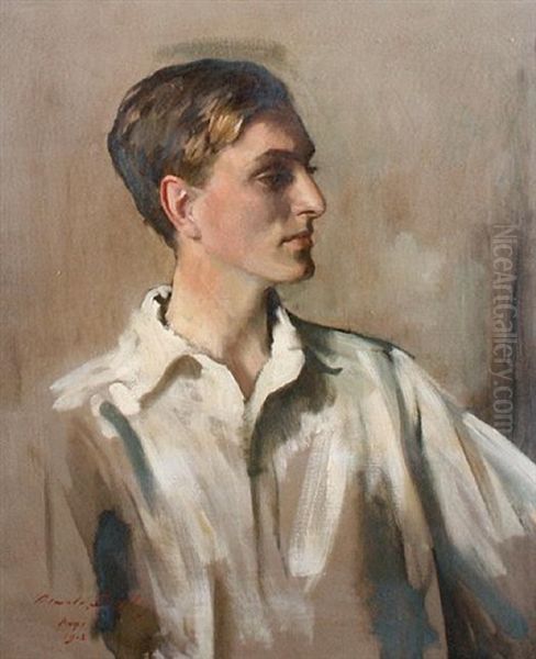 Portrait Of Young Gentleman Oil Painting by Oswald (Sir) Birley