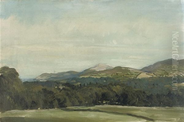 Brayhead And The Little Sugarloaf, Co. Wicklow Oil Painting by Oswald (Sir) Birley