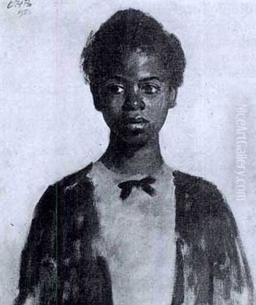 Portrait Of A Black Girl Oil Painting by Oswald (Sir) Birley