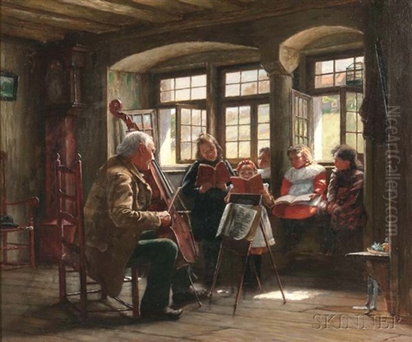 The Duet Oil Painting by William Verplanck Birney