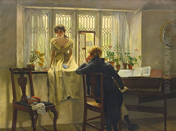 A Pause In The Music Oil Painting by William Verplanck Birney