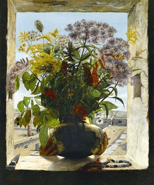 Pueblo Still Life Oil Painting by William Verplanck Birney