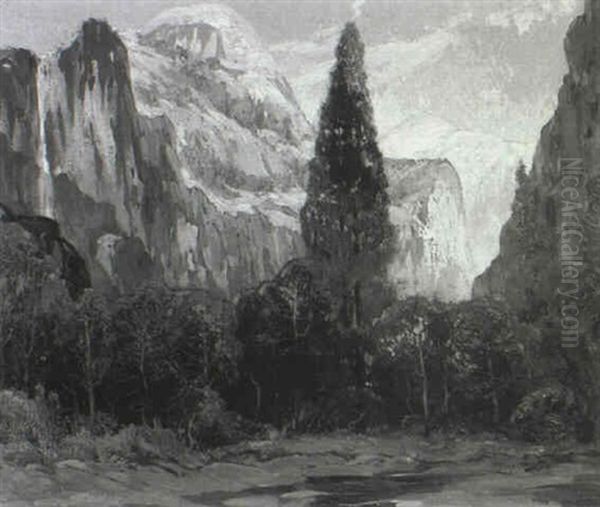 Yosemite Oil Painting by Joseph Pierre Birren