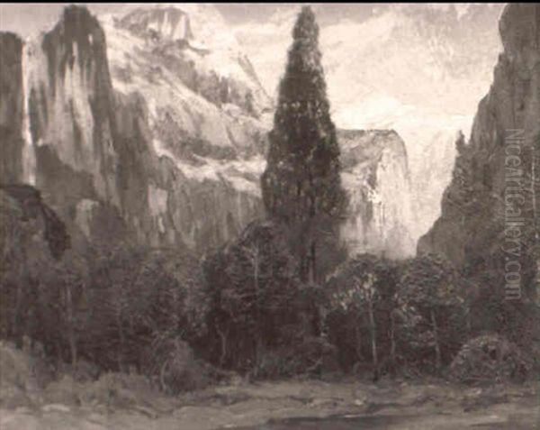 Yosemite Oil Painting by Joseph Pierre Birren