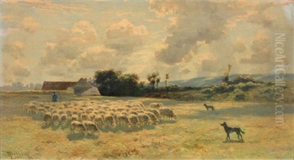 Scene Pastorale Oil Painting by Henry Singlewood Bisbing