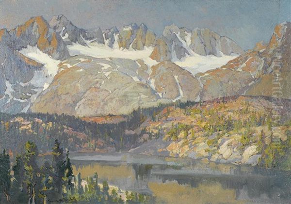 Palisades Glacier Oil Painting by Franz Arthur Bischoff