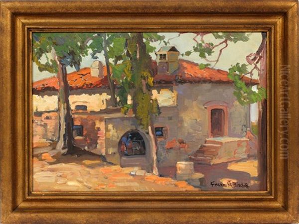 Adobe House Oil Painting by Franz Arthur Bischoff