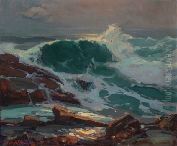 The Wave Oil Painting by Franz Arthur Bischoff