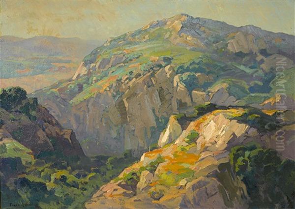 Canyon Green Oil Painting by Franz Arthur Bischoff