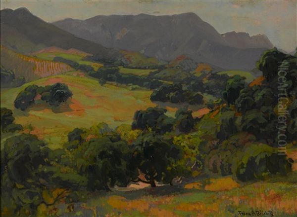 California Oaks Oil Painting by Franz Arthur Bischoff