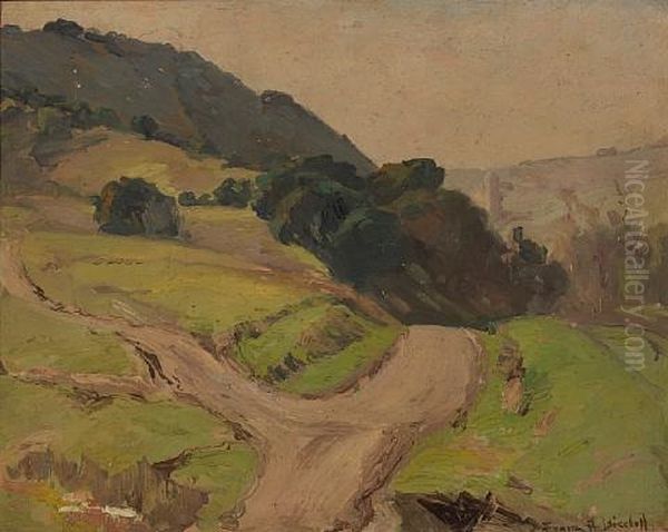 A Path Through The Hills Oil Painting by Franz Arthur Bischoff