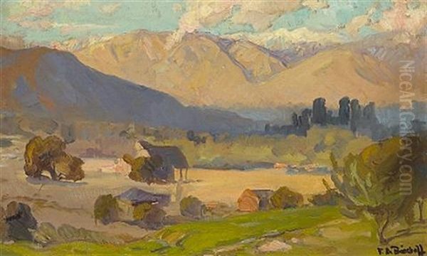 Summer Landscape, Thought To Be San Gabriel Valley Oil Painting by Franz Arthur Bischoff